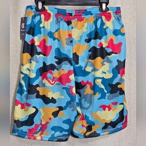 Champion Men’s Blue Multicolor Camo Athletic Shorts